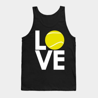 Love Tennis Ball Logo Design Tank Top